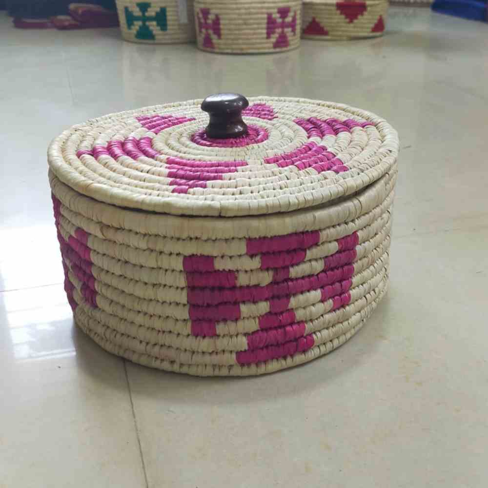 Sabai Grass Gift Box in Pink and Natural Color